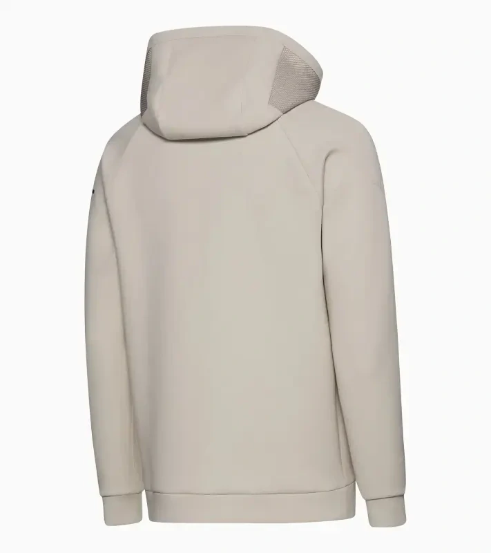 PORSCHE DESIGN Hooded Sweat Jacket Mikina na zip s kapucí decentními logy běžová