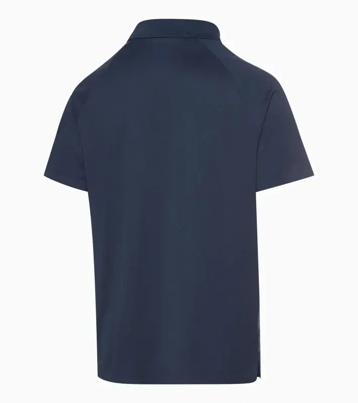 PORSCHE DESIGN Sport-Tex Jacquard Polo Shirt Polokošile tričko žakárové s límečkem a knoflíčky tmavě modrá