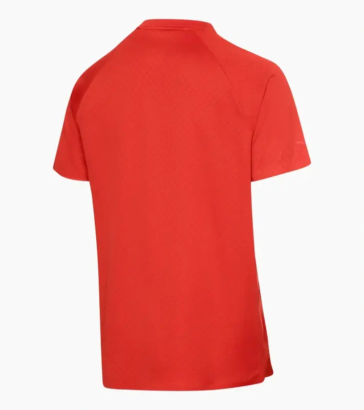 PORSCHE DESIGN Sport-Tex Jacquard T-Shirt Tričko žakárové s kulatým výstřihem lávově oranžová