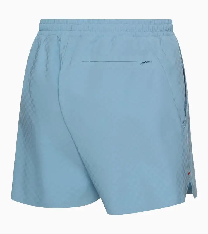 PORSCHE DESIGN Sport-Tex Swim Shorts Plavky koupací šortky s elastickým pasem a kapsičkou na zip z žakárové látky světle modrá