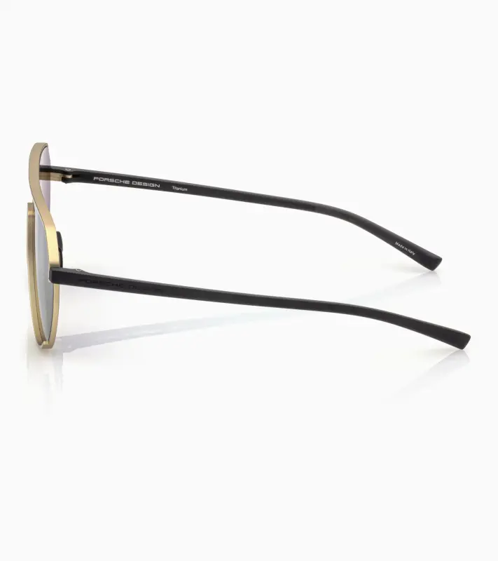 PORSCHE DESIGN P'8996 Targa #3 Sunglasses Sluneční brýle černozlaté s polarizovanými zelenými skly se zrcadlovým efektem