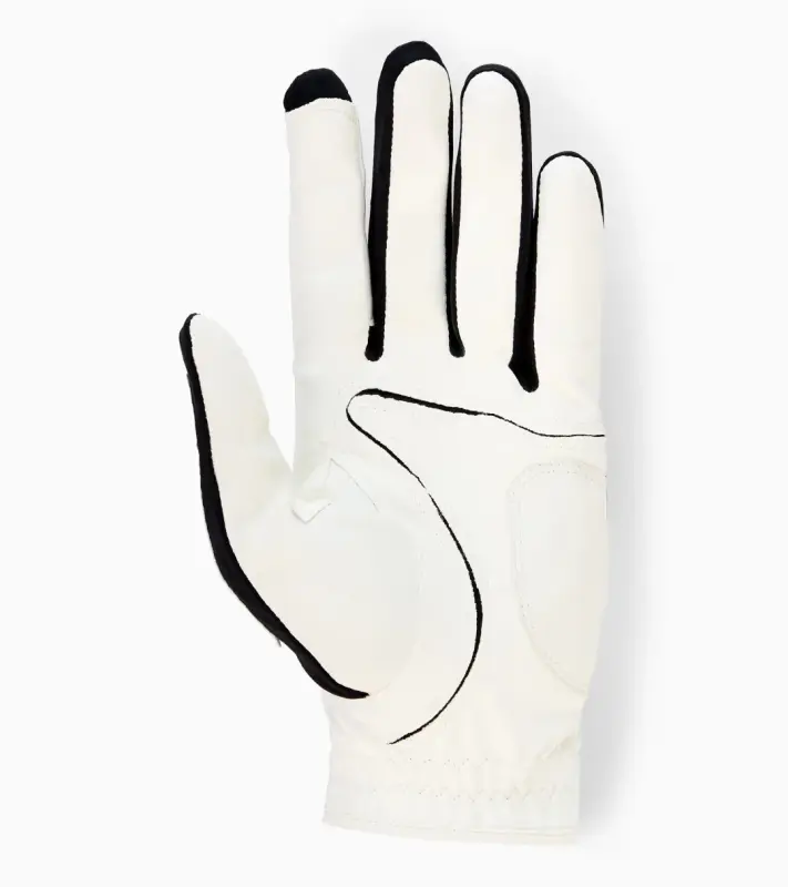 PORSCHE Men's Golf Glove Rukavice pánská na golf levá černobílá s logem a erbem