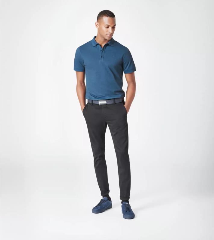 Porsche Design Casual Hook Buckle Belt 35 mm blue pásek s klipovou sponou kožený tmavě modrý