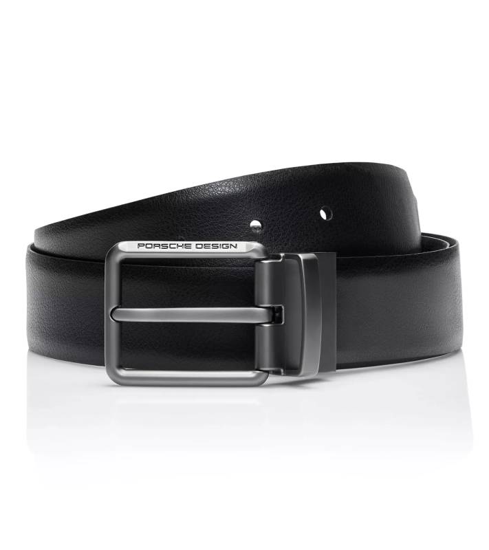 PORSCHE DESIGN Business Belt Pin Buckle Reversible 35 Opasek oboustranný kožený černý délka 110cm šířka 3,5cm