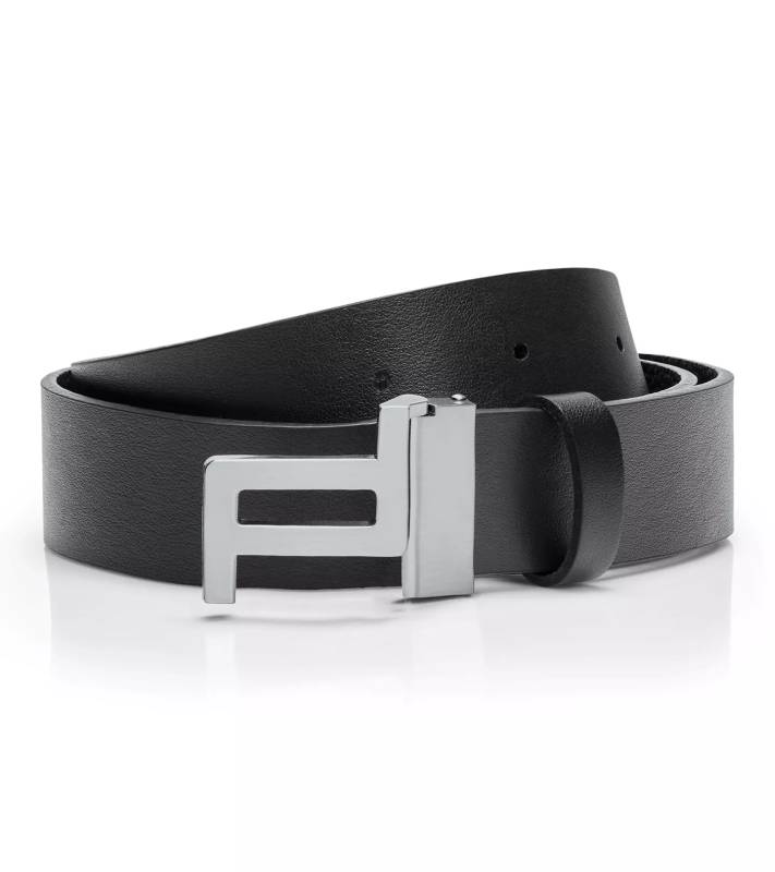PORSCHE DESIGN Business Belt Icon Buckle Reversible 35 Opasek oboustranný kožený šedý délka 110cm šířka 3,5cm