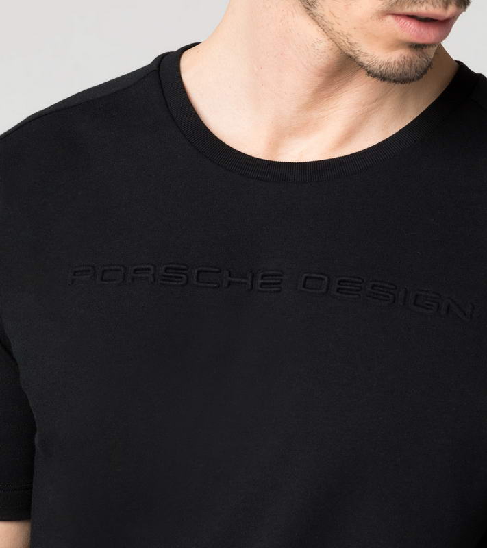 PORSCHE DESIGN s logem, pánské triko, černá barva