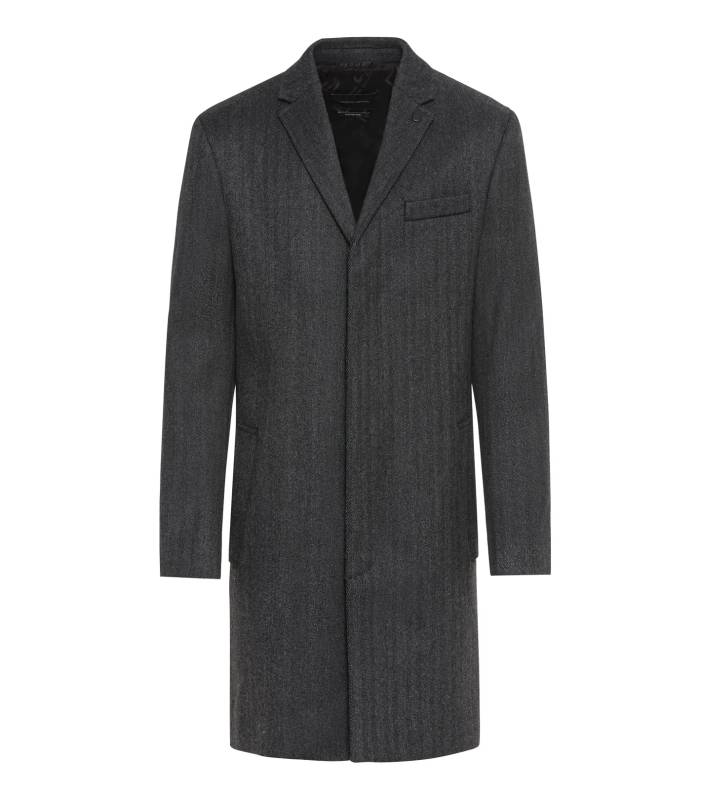 PORSCHE DESIGN Hybrid Textured Formal Coat Kabát společenský s výraznou texturou šedý