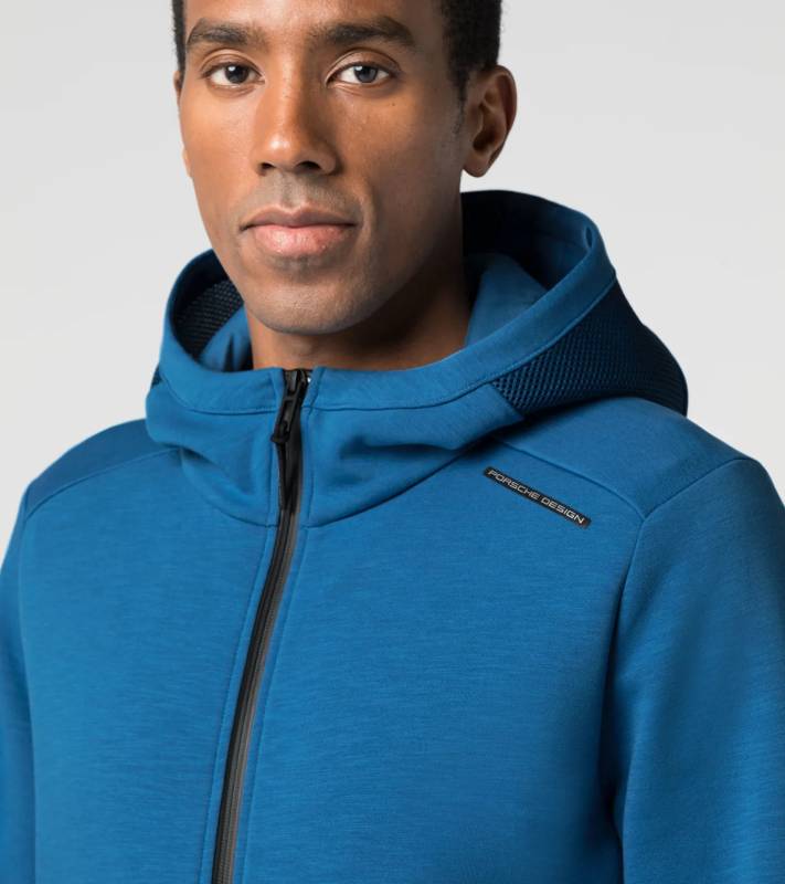 PORSCHE DESIGN RCT Hooded Sweat Jacket Mikina s kapucí funkční modrá