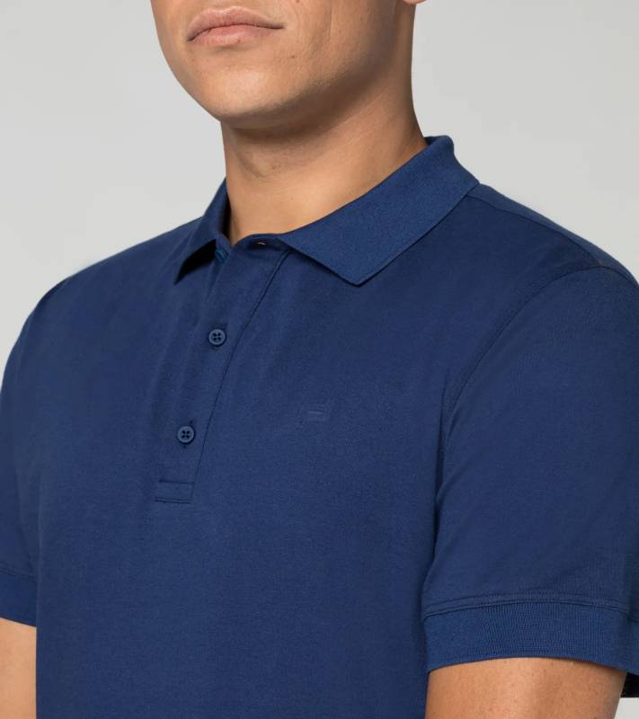 PORSCHE DESIGN Icon Polo Shirt Tričko s límečkem bavlněné modré