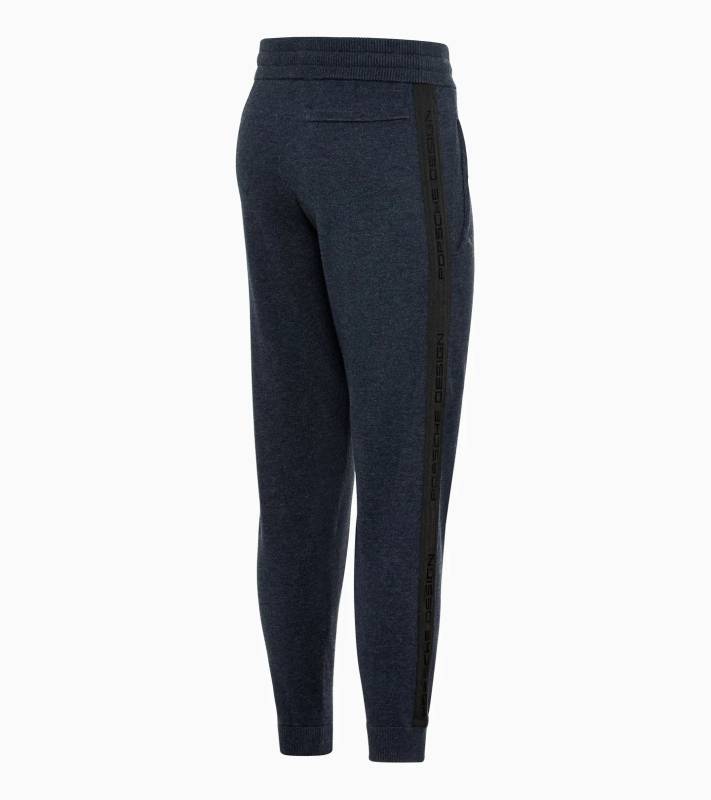 PORSCHE DESIGN Leisure Trousers Kalhoty pro volný čas tmavě modré s lemem a logem