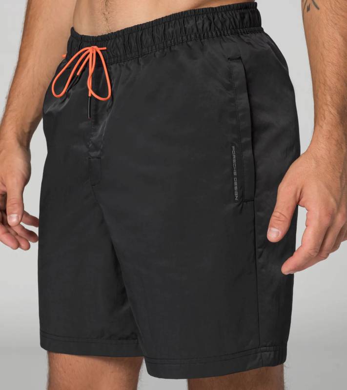 PORSCHE DESIGN Swimming Shorts Plavky koupací šortky s elastickým pasem zavazování na šňůrku černé