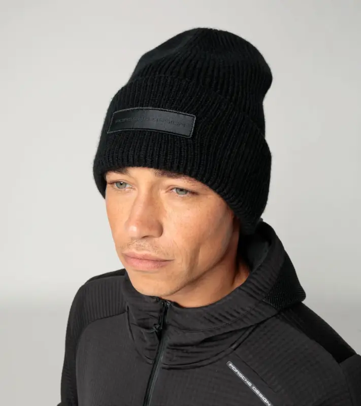 PORSCHE DESIGN Cashmere mix beanie Čepice zimní z kašmíru černá
