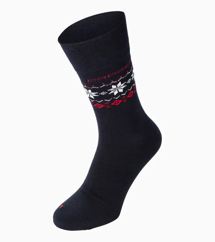 PORSCHE Set of 3 pairs of socks Christmas Dárkové balení ponožky vánoční dekor modrá, červená a černá