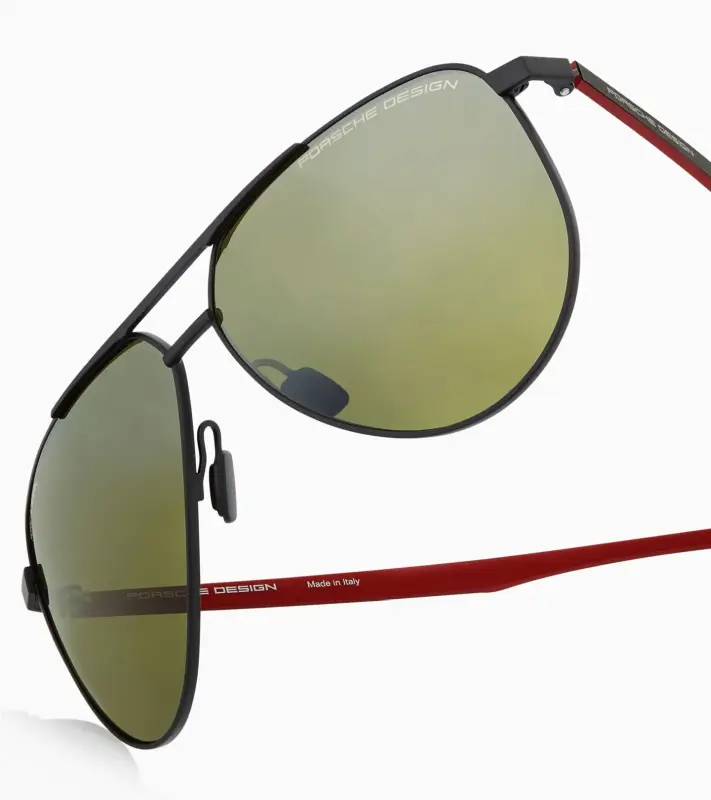 PORSCHE DESIGN Sunglasses P´8962 Sluneční brýle černočervené se zeleným gradientem polarizované
