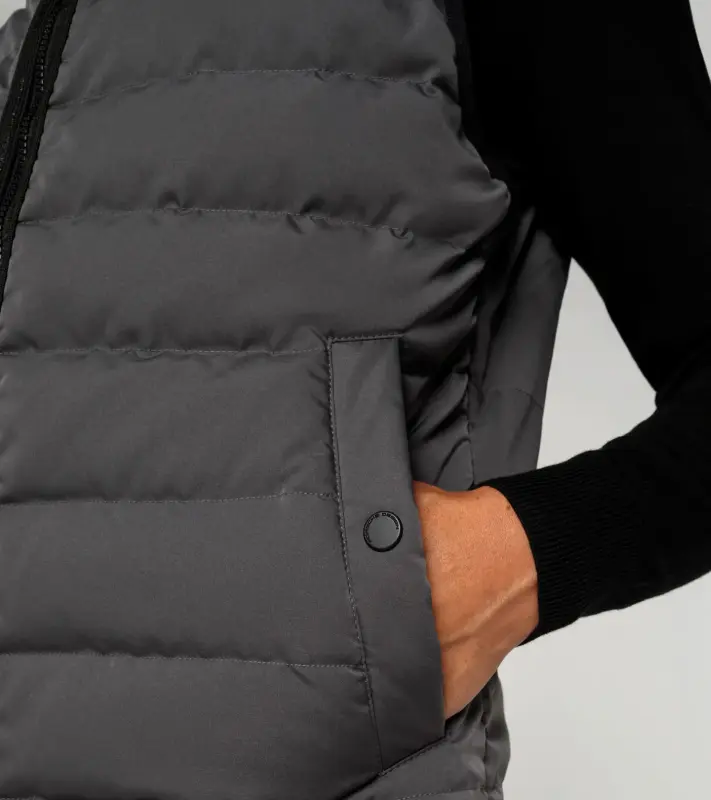 PORSCHE DESIGN Active lightweight vest Vesta lehká zateplená prošívaná šedá