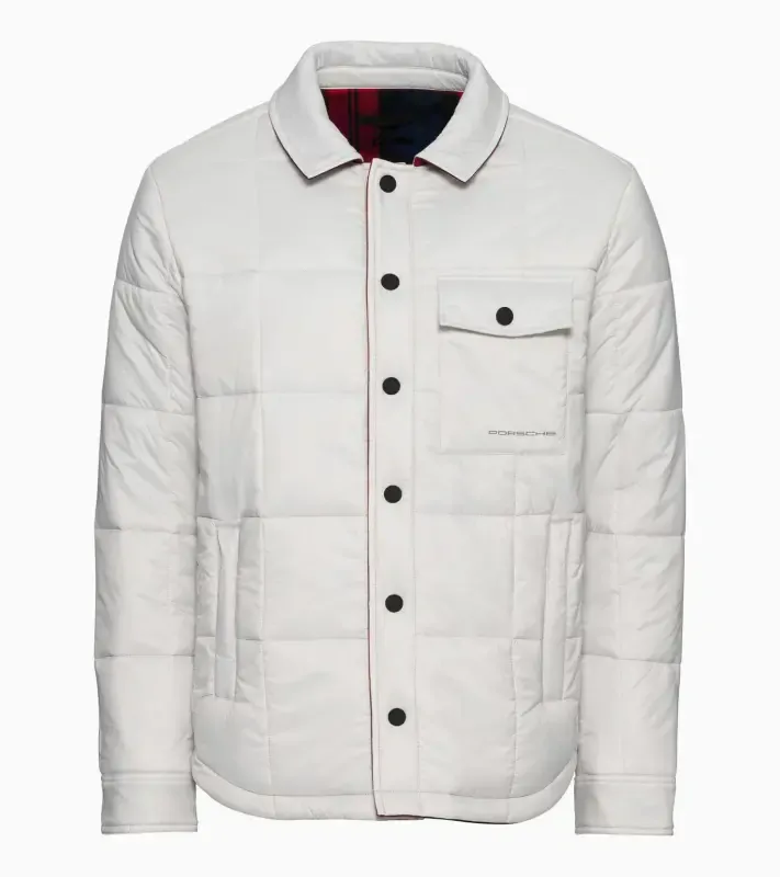 PORSCHE Reversible jacket Turbo No. 1 Bundá pánská oboustranná kostkovaná a  ledovcově šedá