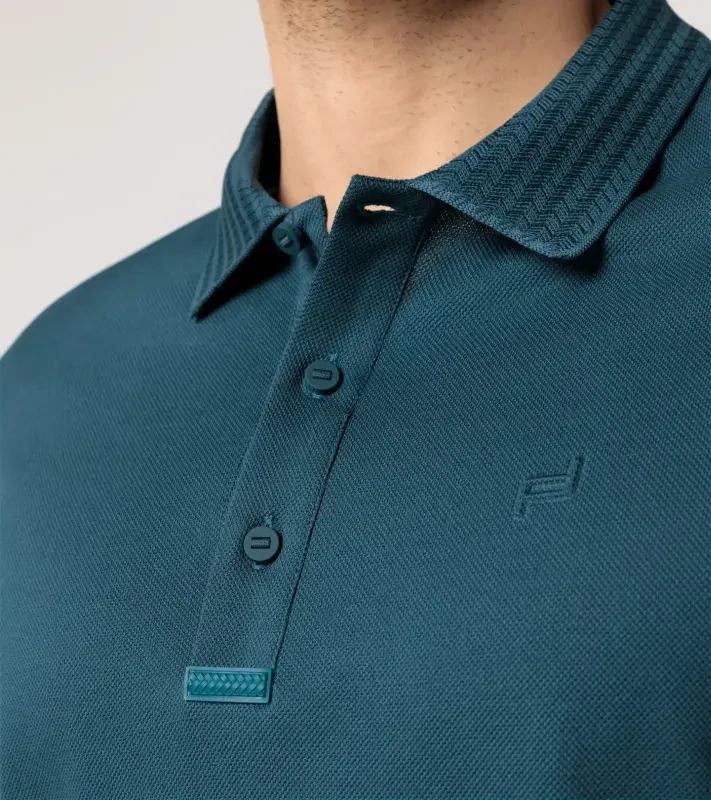 PORSCHE DESIGN TecFlex polo shirt Polokošile tričko s límečkem z piké petrolejově zelená