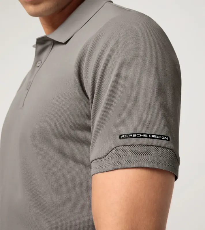 PORSCHE DESIGN Men's Polo Shirt Tričko s límečkem a knoflíčky šedá