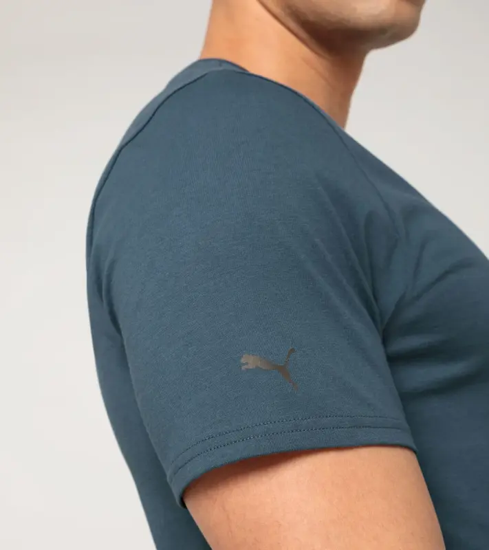 PORSCHE DESIGN Essential T-shirt Tričko sportovní s kulatým výstřihem a logem petrolejově zelenomodrá