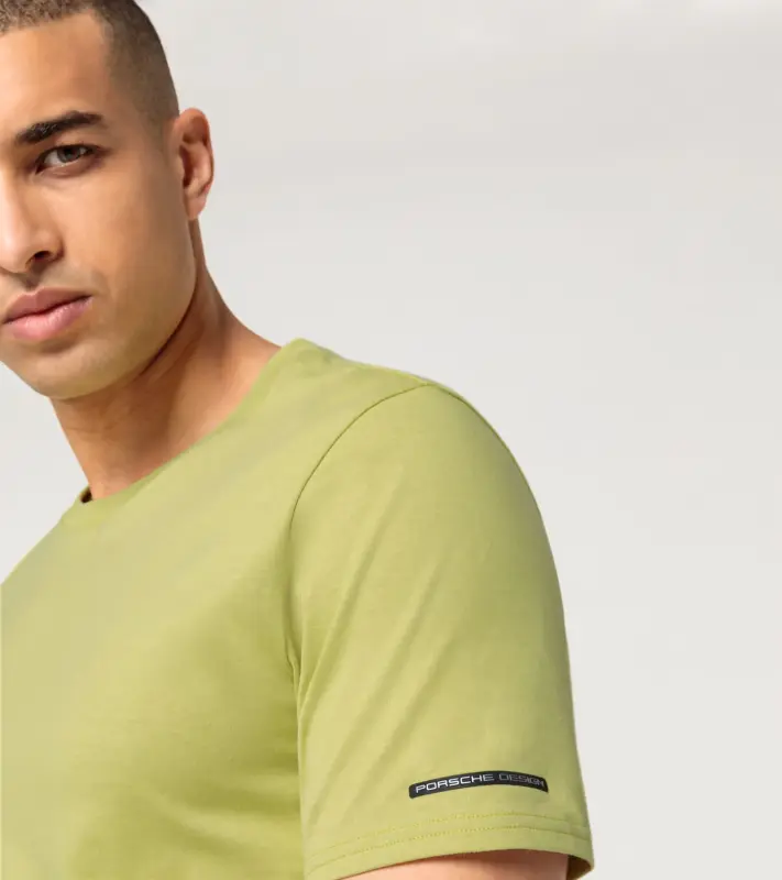 PORSCHE DESIGN Essential T-shirt Tričko sportovní s kulatým výstřihem a logem limetkově zelená