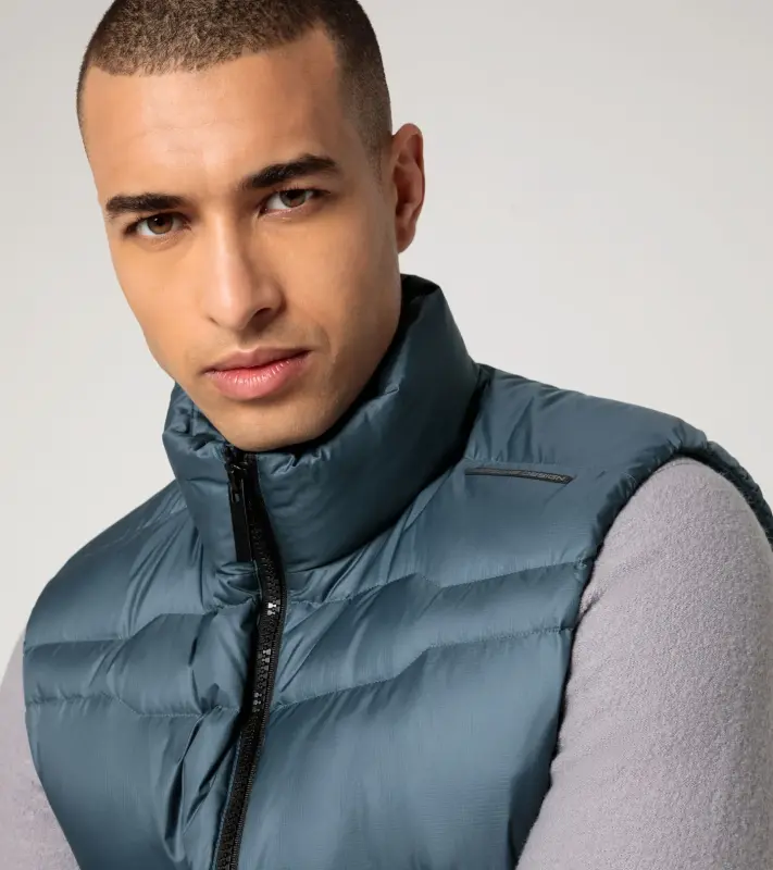 PORSCHE DESIGN Padded Vest Vesta odlehčená prošívaná modrošedá