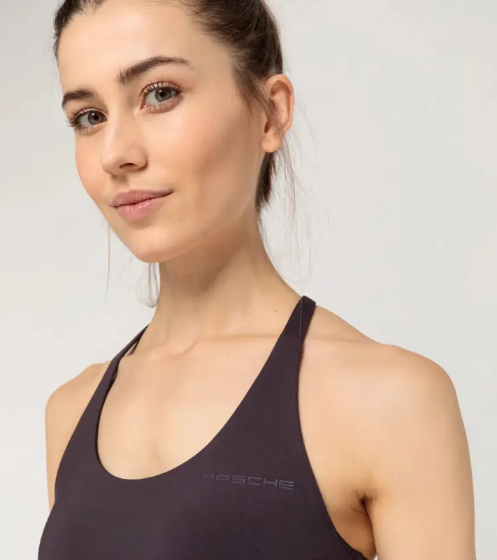 PORSCHE Women's Tank Top Yoga Capsule Collection Tílko dámské volnočasové fitness yoga ostružinová