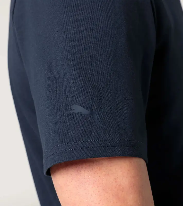 PORSCHE DESIGN T-shirt Essential Tričko volnočasové sportovní s kulatým výstřihem a logem tmavě modrá