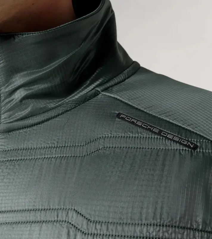 PORSCHE DESIGN Hybrid jacket Volnočasová bunda se stylovým vrstevním a vysokým límcem mátová zelená
