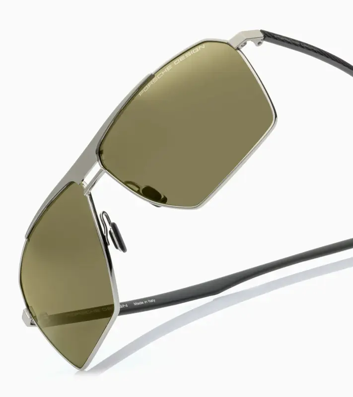 PORSCHE DESIGN Sunglasses P´8977 Sluneční brýle z uhlíkových vláken šedopalladiové se zelenými skly polarizované