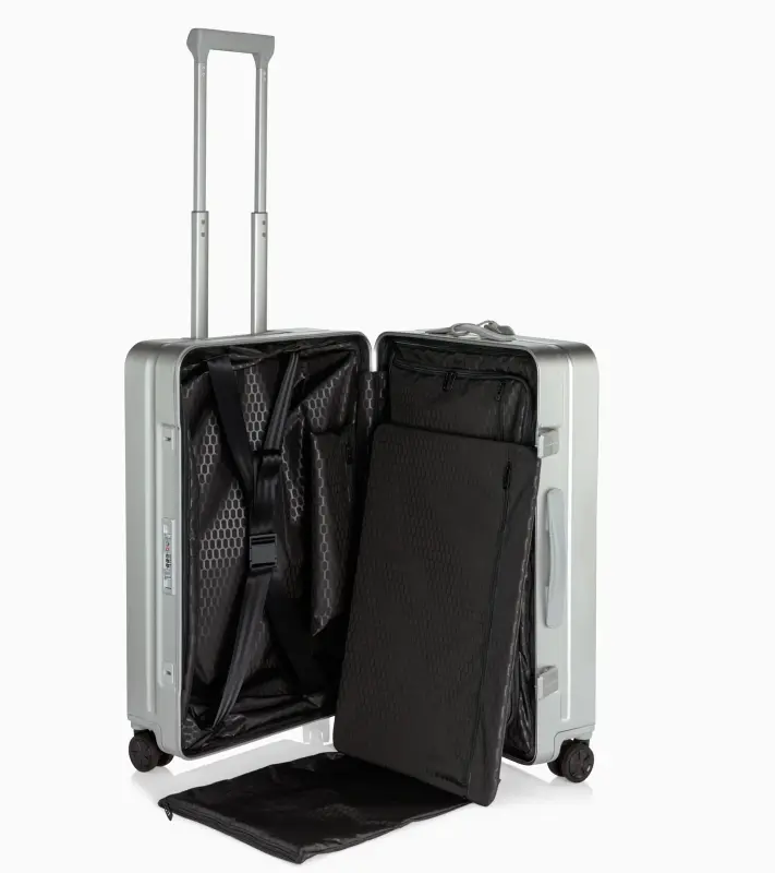 1+1 PORSCHE DESIGN Roadster Aluminum Trolley Set M+S Sada cestovních zavazadel kufrů stříbrná TSA