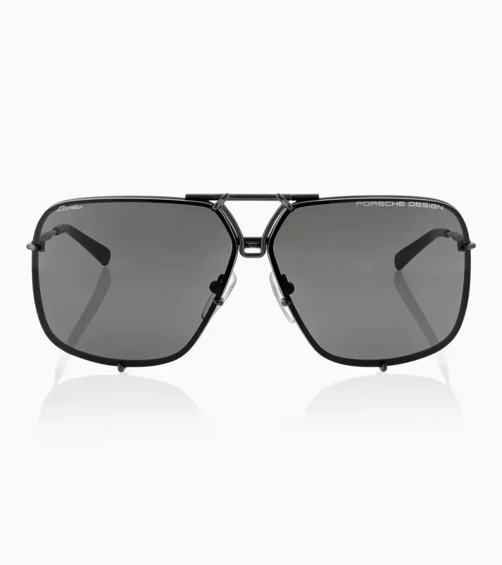 PORSCHE DESIGN Sunglasses P´8928 Turbonite Limited Edition Sluneční brýle Pilotky z titanu stříbrné s vyměnitelnými skly kouřové a zelené