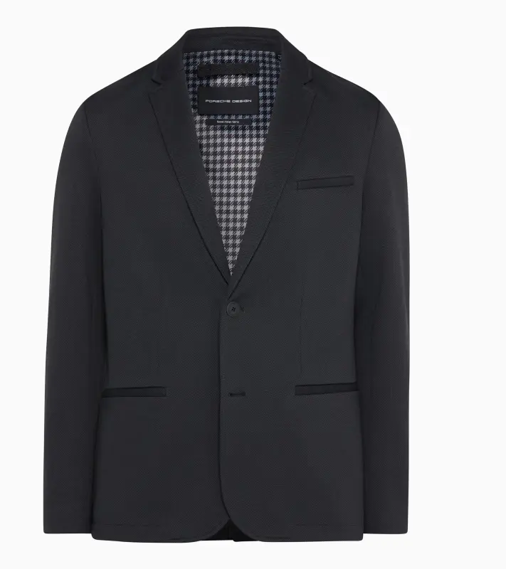 PORSCHE DESIGN Travel blazer Sako elegantní volnočasové všestranné s odnímatelnou vložkou a žakárovou podšívkou černá