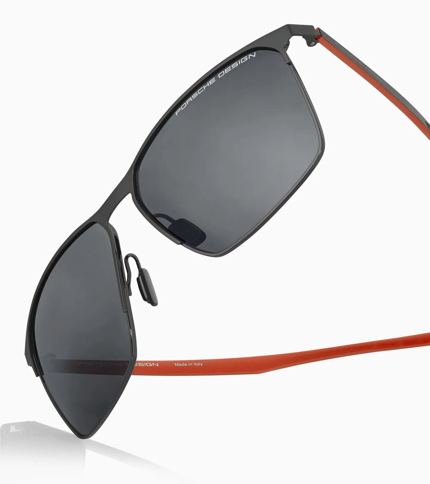 PORSCHE DESIGN Sunglasses P´8964 Sluneční brýle z uhlíkových vláken šedočervené polarizovaná šedá skla v gradientu