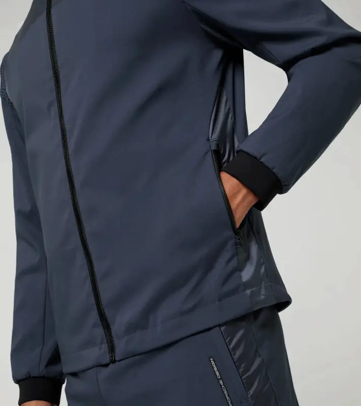 PORSCHE DESIGN Woven tech jacket Bunda tkaná sportovní funkční tmavě modrá