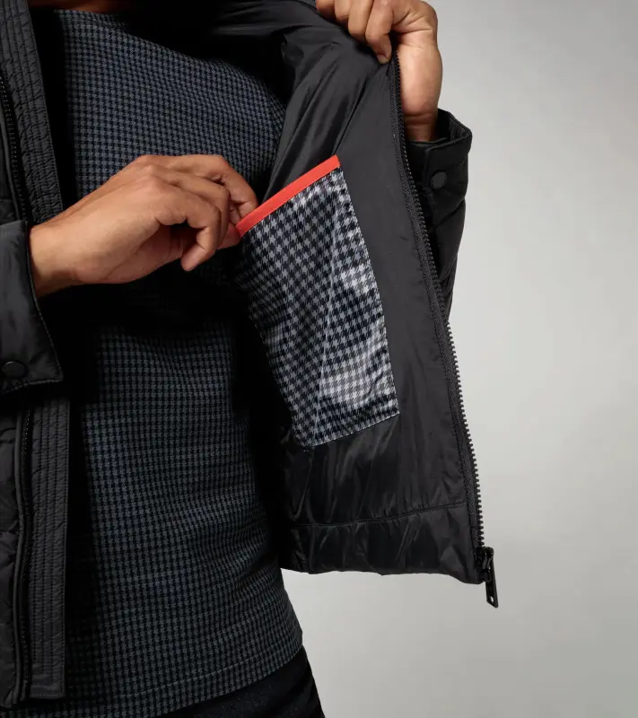 PORSCHE DESIGN Lightweight puffer jacket  Bunda prošívaná odlehčená klasického střihu černá