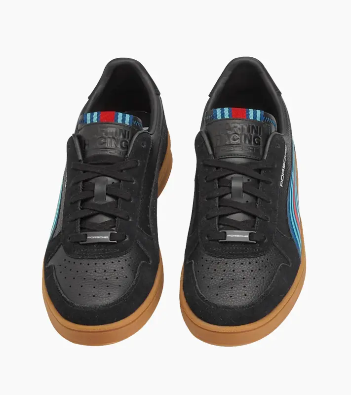 PORSCHE Lifestyle Edition trainers sneaker MARTINI RACING® Obuv sportovně volnočasová černá s ikonickými barevnými pruhy