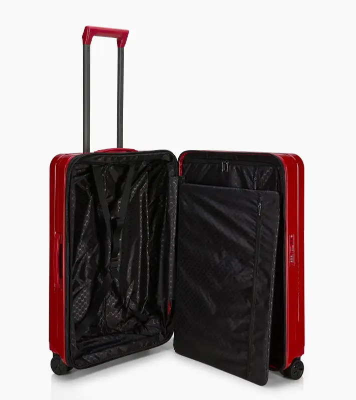1+1 PORSCHE DESIGN Roadster Hardcase Trolley Set M+S Sada kufrů cestovních zavazadel lehké skořepinové TSA červené lesklé