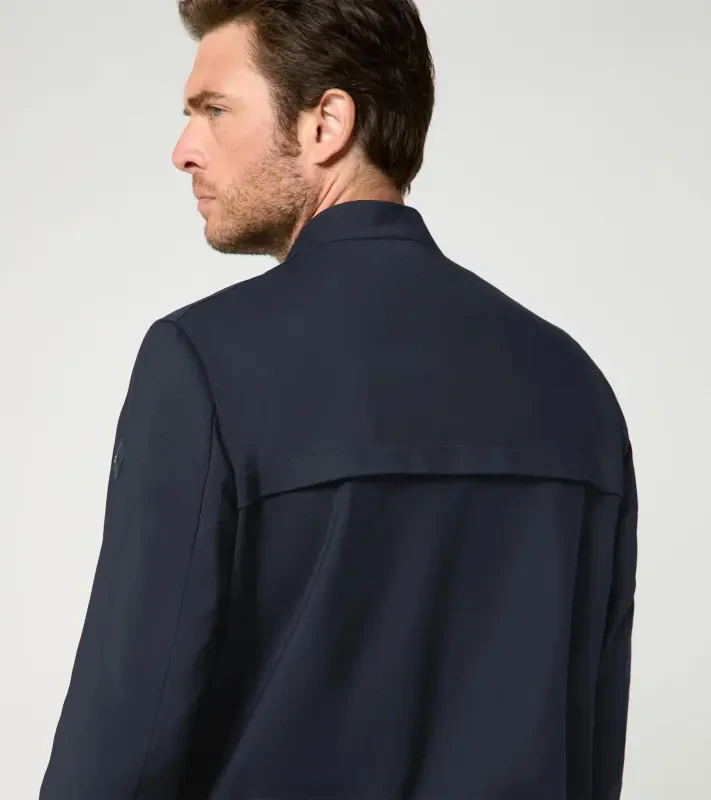 PORSCHE DESIGN Blouson Jacket Bunda s žakárovou podšívkou a límcem tmavě modrá