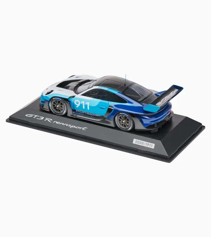 Porsche 911 GTR3 R rennsport Limited Edtition Model 1:43 modrý