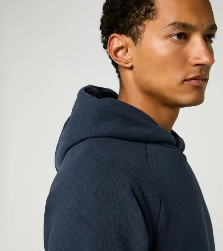 PORSCHE DESIGN Sport-Tex Hoodie Mikina s kapucí z žerzeje se vzorem a decentními logy tmavě modrá
