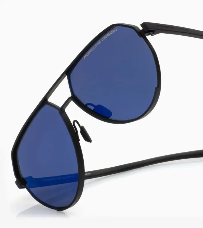 PORSCHE DESIGN P'8996 Targa #3 Sunglasses Sluneční brýle černé s modrými skly se zrcadlovým efektem