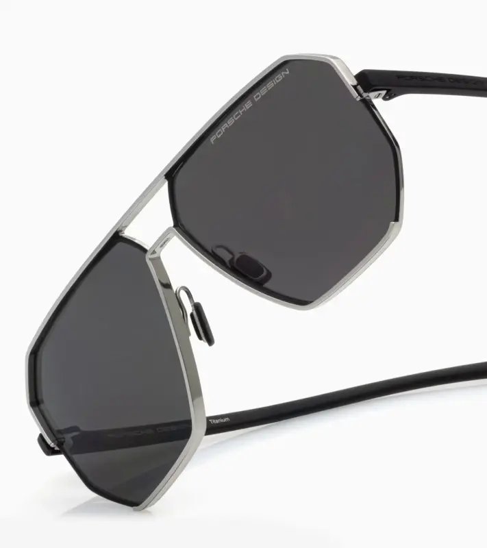 PORSCHE DESIGN P'8995 Targa #2 Sunglasses Sluneční brýle černostříbrné a kouřovými polarizovanými skly