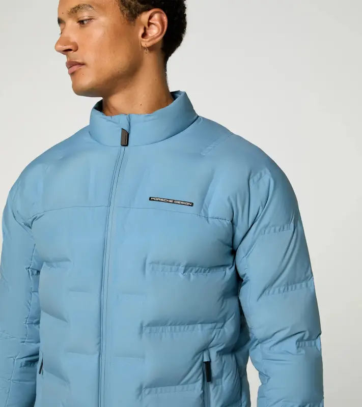 PORSCHE DESIGN Lightweight Padded Jacket Bunda prošívaná funkční do jarního nebo podzimního počasí světle modrá
