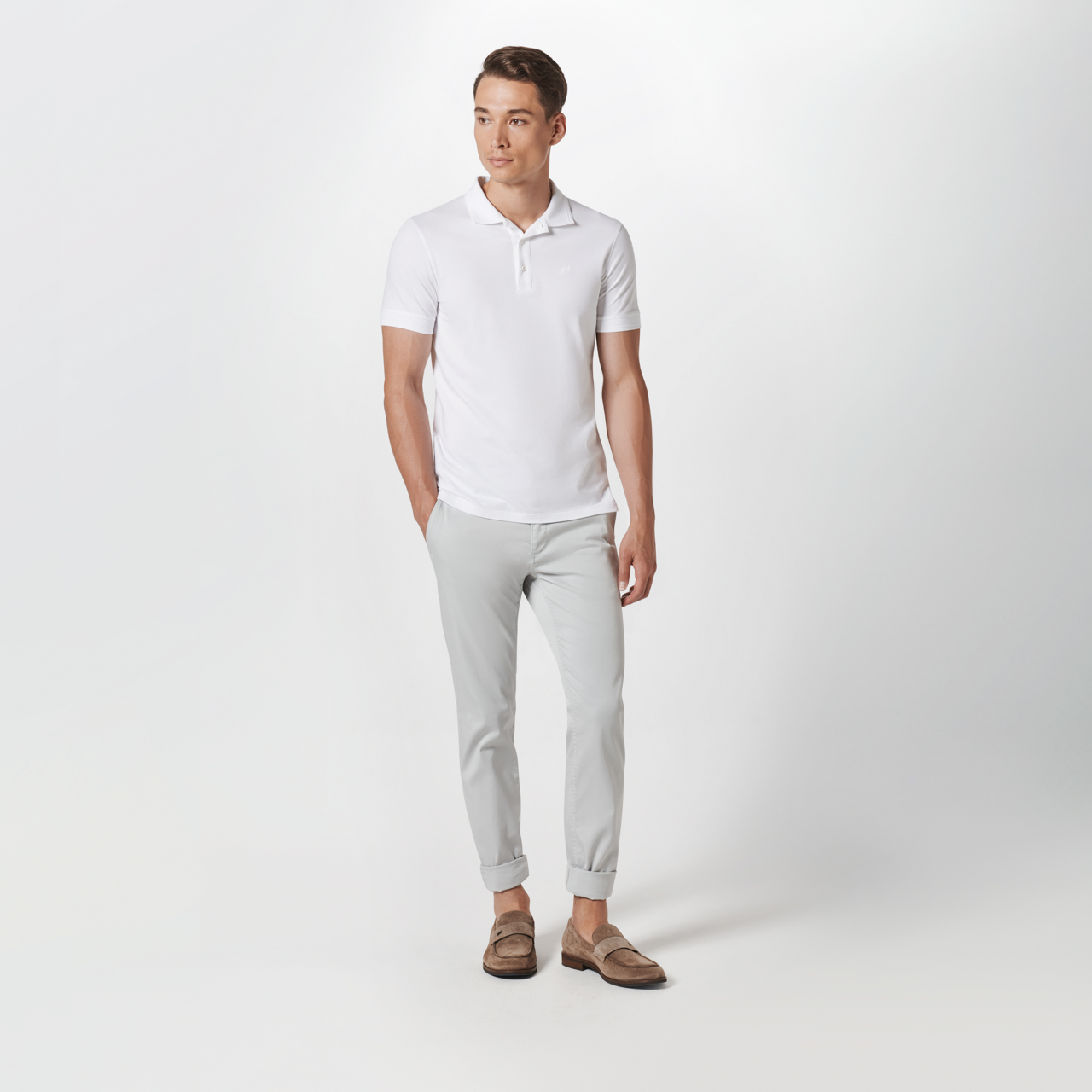 Porsche Design P-Icon Polo Tričko s límečkem bílé