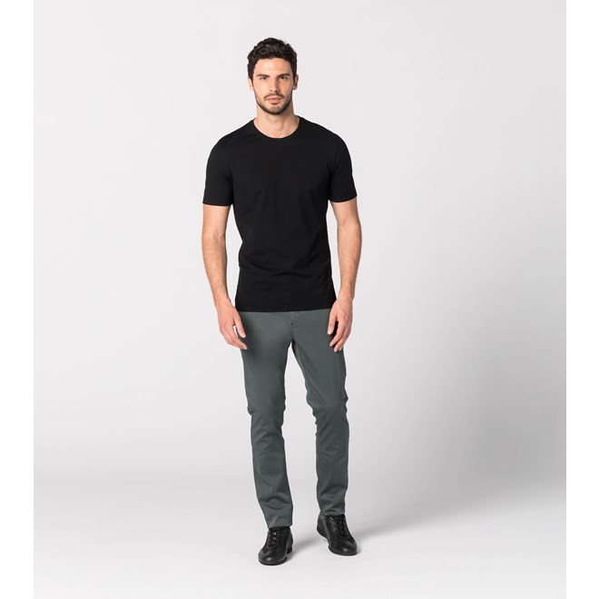 Porsche Design Crew Neck Tee Tričko bavlněné s kulatým výstřihem černá jet black