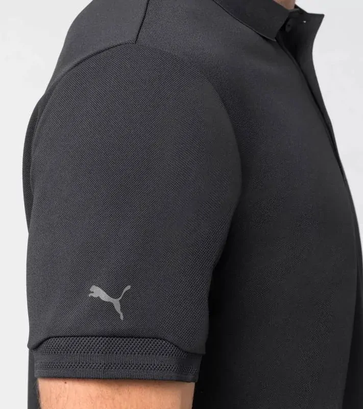 PORSCHE DESIGN Men's Polo Shirt Polokošile tričko s límečkem a knoflíčky černá