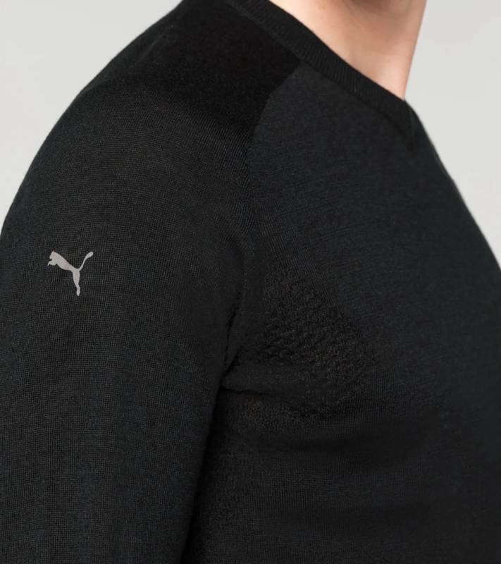 PORSCHE DESIGN EvoKNIT® V-Neck Jumper Pullover Svetr sportovní funkční s výstřihem do V černý