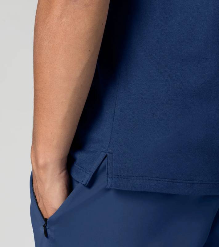 PORSCHE DESIGN Icon Polo Shirt Tričko s límečkem bavlněné modré