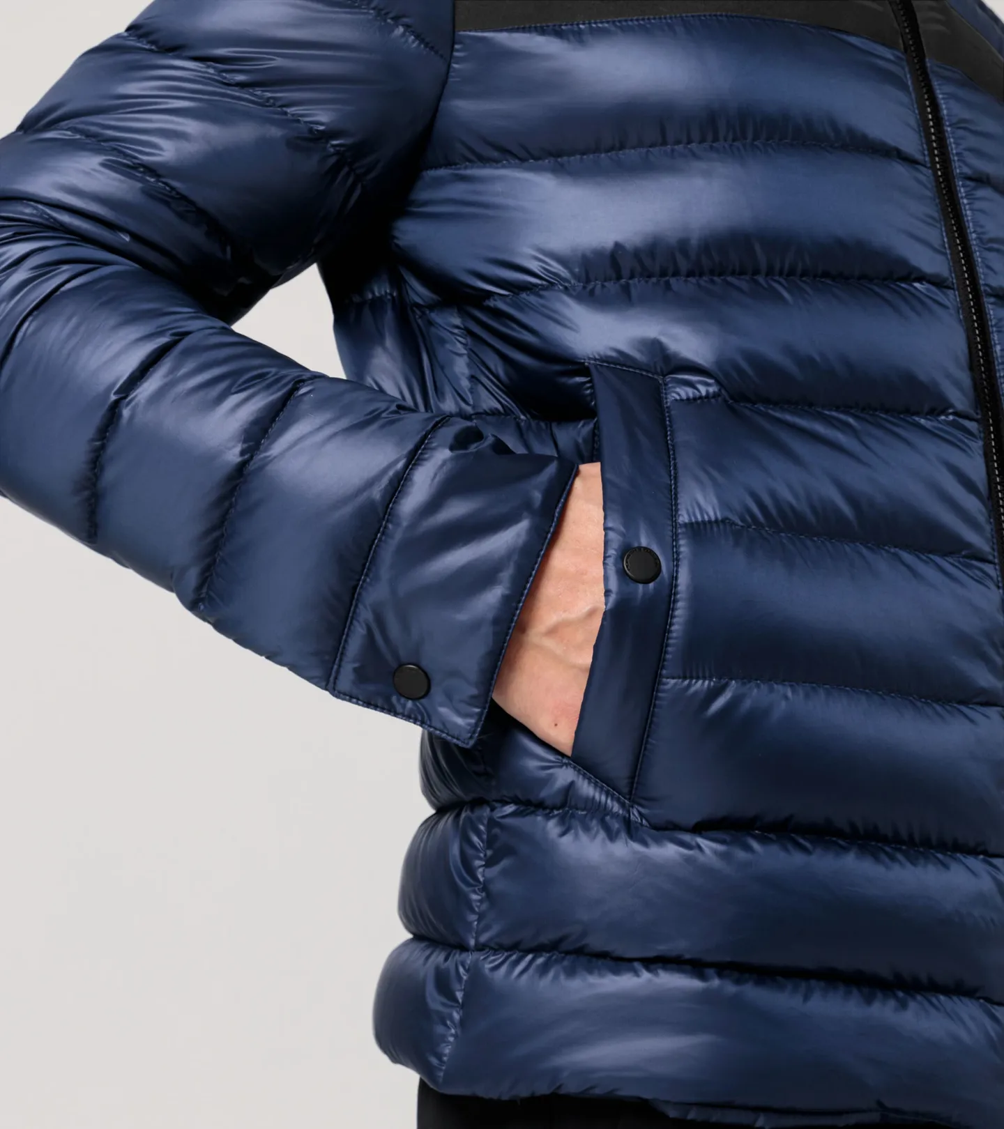 PORSCHE DESIGN Lightweight puffer jacket Bunda prošívaná odlehčená tmavší modrá