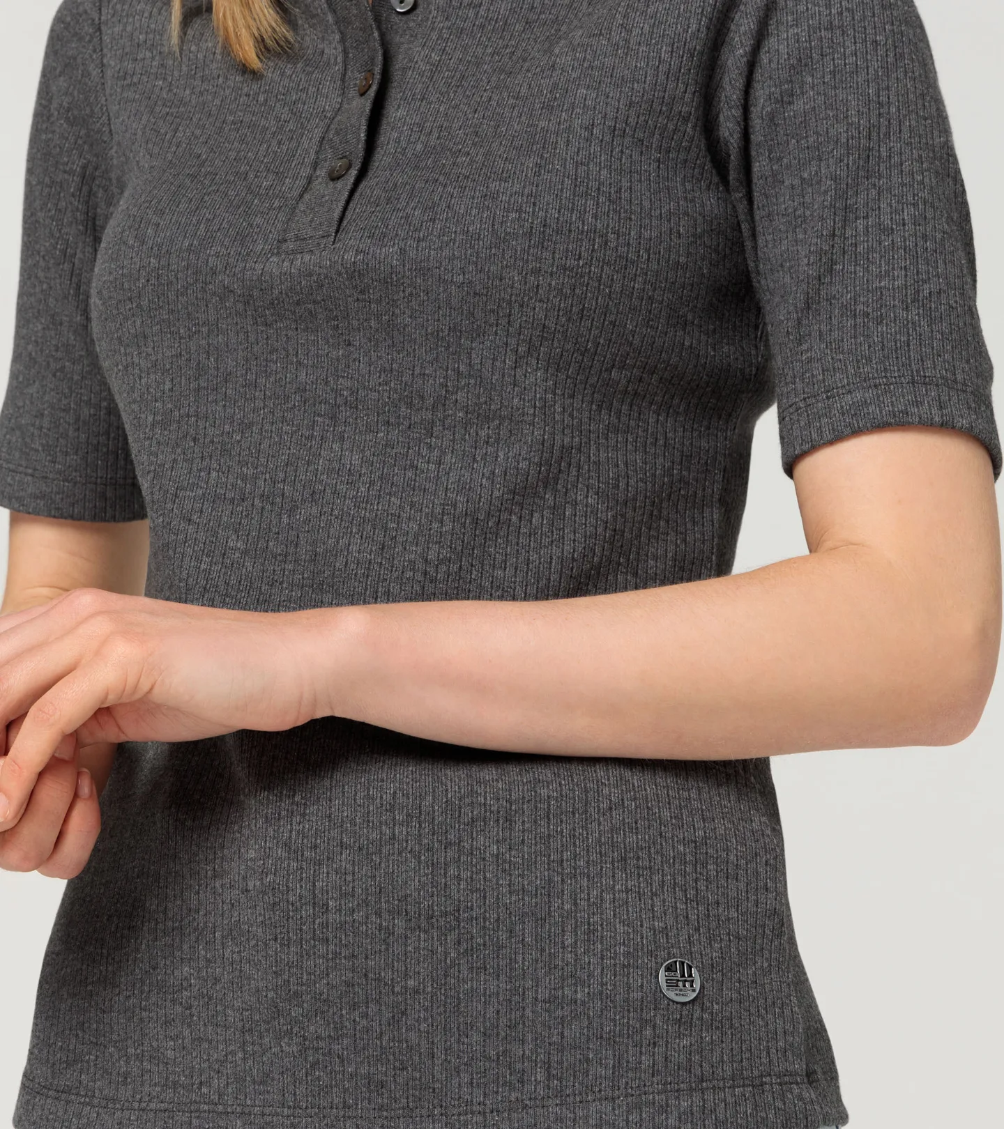PORSCHE DESIGN Women's polo shirt 60Y Porsche 911 Tričko dámské s límečkem a knoflíky šedá